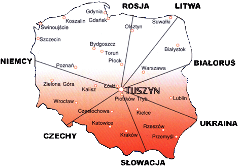 mapa polski tuszyn TUSZYN ON LINE :::